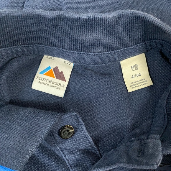 Scotch & Soda Boys Navy Blue Longsleeve Polo Size 4 - Picture 2 of 6